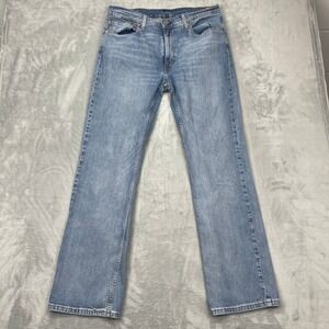 Levi's 527 Jeans Mens 36x34 Blue Denim Light Wash Mid Rise Red Tab Bootcut Leg